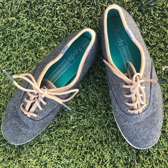 Keds Champion Classic Heather Gray Wool Low top Tennis Shoes, Sz 5 - Picture 7 of 11